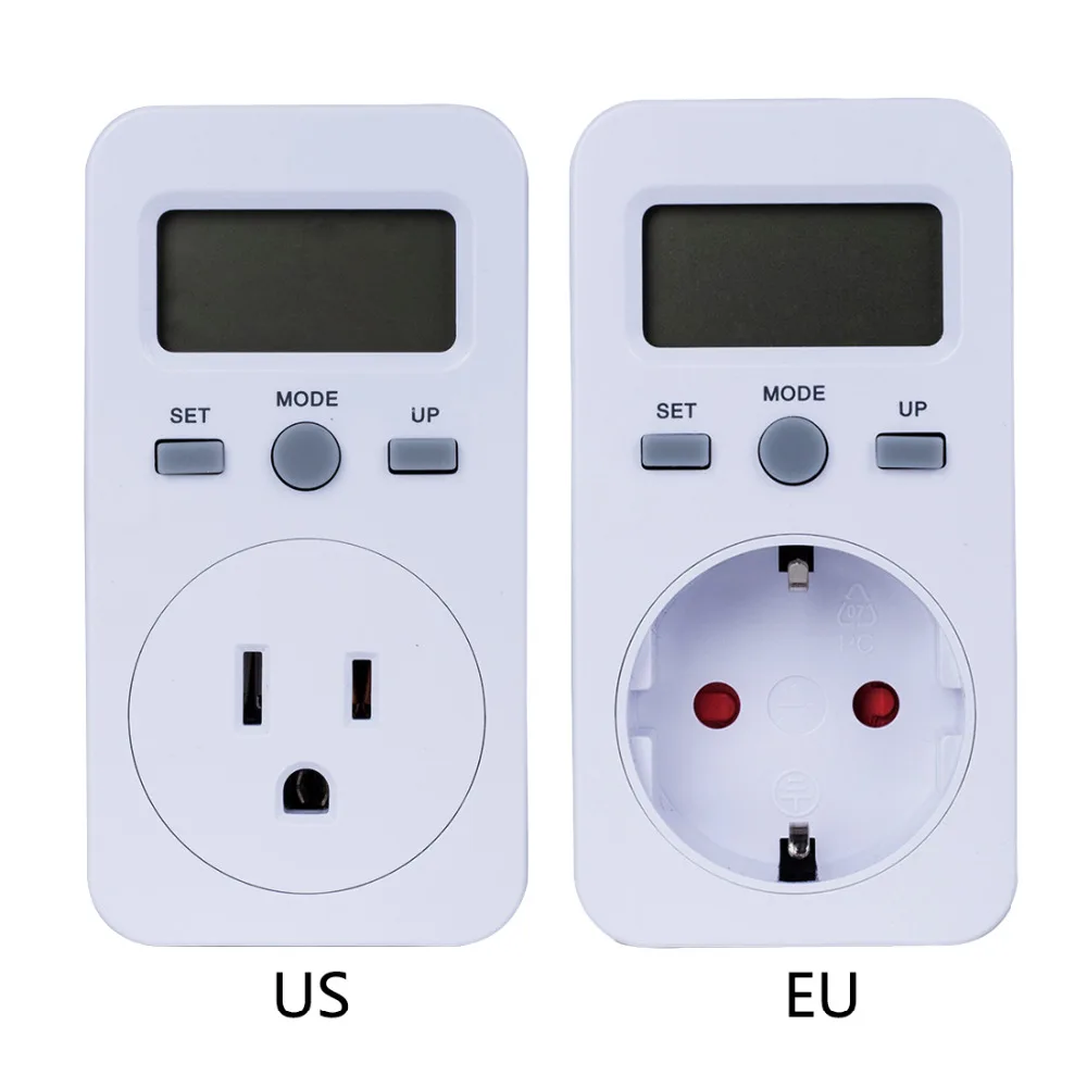 

EU US Plug Plug-in Digital Wattmeter LCD Display Power Monitor Meters Electric Test Energy Meter