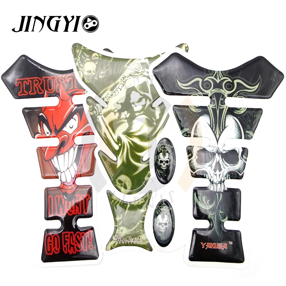 

3D Thick Motorcycle Decal Fuel Cover Tank Pad Protect Sticker For gsxr r6 kymco ak550 ktm duke 200 harley dyna