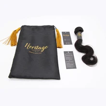 Пользовательские брендовые волосы для наращивания/пучки волос комплекты упаковки мешок для упаковки волос Шелковый карман на шнурке с 1350 шт./партия