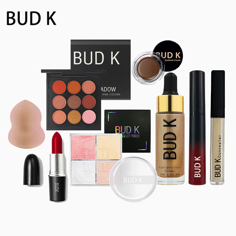 Набор инструментов для макияжа BUD K 9 шт. необходимые косметические средства