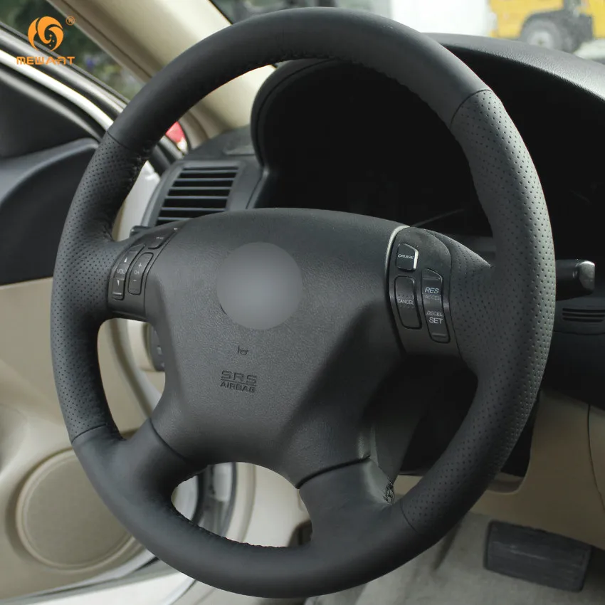 Mewant For 2004 2005 2006 2007 Honda Accord 7 Black Artificial Mewant For 2004 2005 2006 2007 Honda Accord 7 Black Artificial Leather Car Steering Wheel Cover Interior Accessories Parts In Covers From