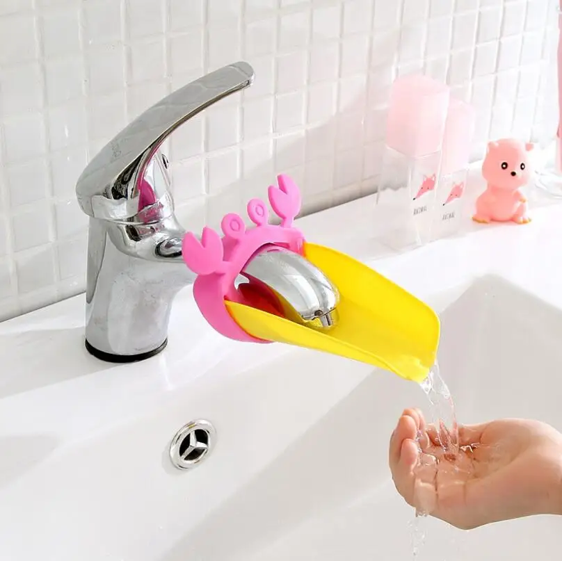 Durable Faucet Extender Washing Hands Bathroom Sink Lovely Crab Shape Water Tap LX4676 | Дом и сад