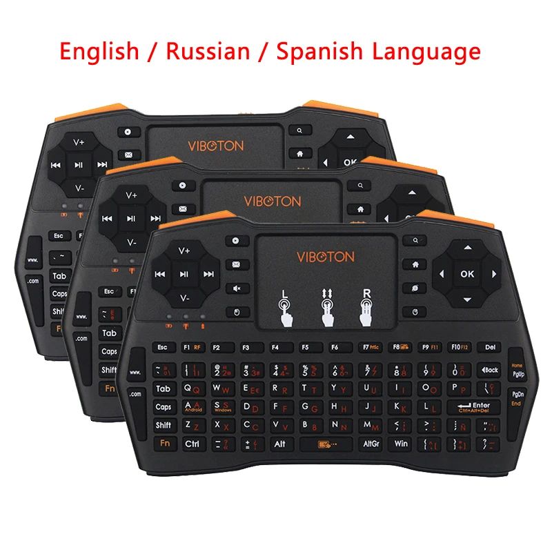 2.4G Mini Keyboard Wireless Touchpad with English/Russian/Spanish Language for PC Laptop Android TV Smart Raspberry Pi | Компьютеры и