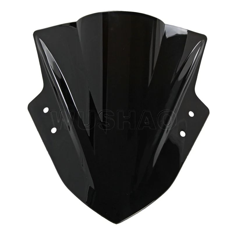 Мотоцикл двойной пузырь лобовое стекло ветер экран для 2013 Kawasaki Ninja 300 300R EX300 EX A B черный Иридиум