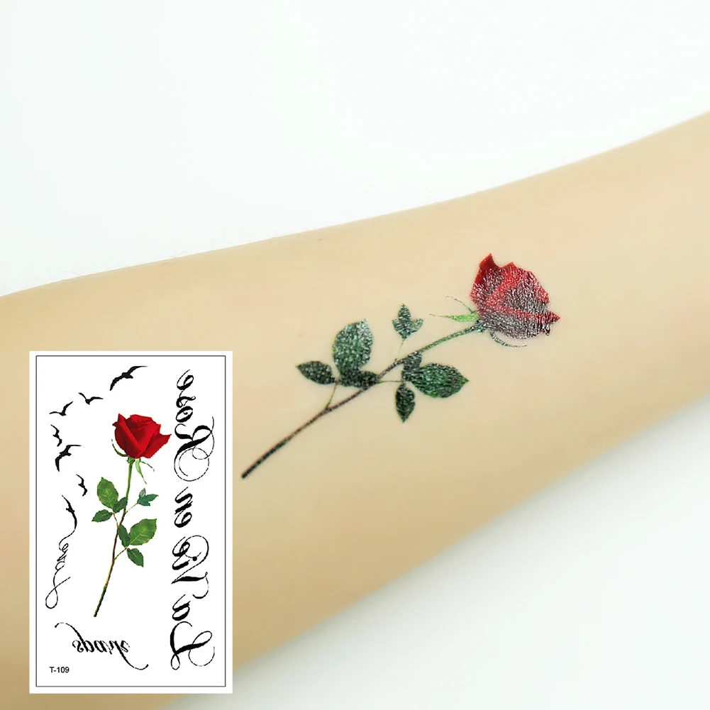 

Women Sexy Tattoo Sticker Flower Fingers Toes Body Art Sexy Waterproof Temporary Tattoo Fake Cheap Stuff T-109