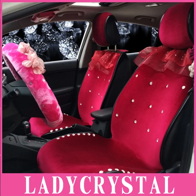 Ladycrystal الفاخرة الراين مقعد السيارة غطاء للسيدات نساء بنات