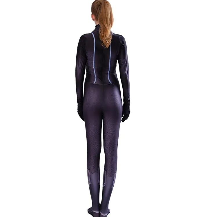 Для взрослых и детей Женский черный костюм вдовы супергерой zentai костюм-комбинезон комбинезоны Tight Черная Вдова Косплэй Хэллоуин