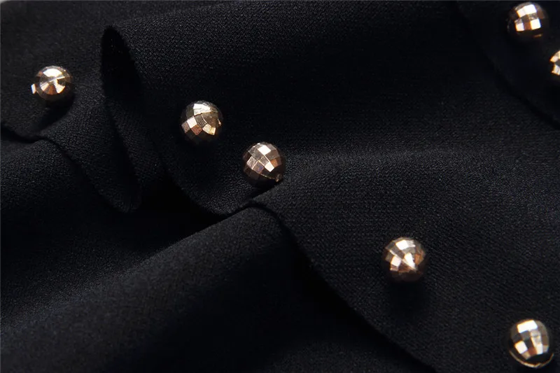 fashion pearls beading chiffon loose dress-14