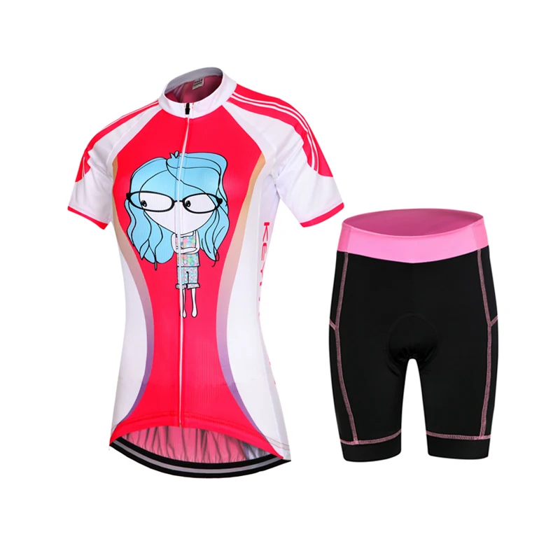 Pink Women pro Bike Jerseys Shorts Sets Cycling short clothing Suits