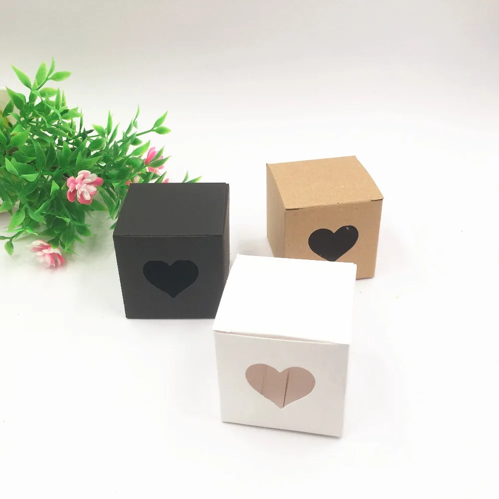 Kraft Paper Candy Box Square Shape Wedding Favor Gift Party Supply Packaging Bag 20pcs Wedding Candy Box