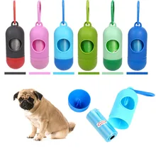 Pill Shape Pet Dog Poop Bag Dispenser Pet Waste Garbage Bags Carrier Holder Pet Poop Bags Dog Waste Poop Bag Dogs Accessories