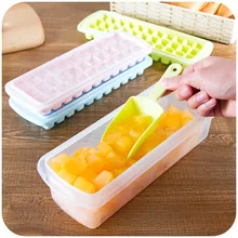 1 комплект DIY креативная форма для льда 33 сетки с крышкой Форма под лед решетки коробка крик формы с совок