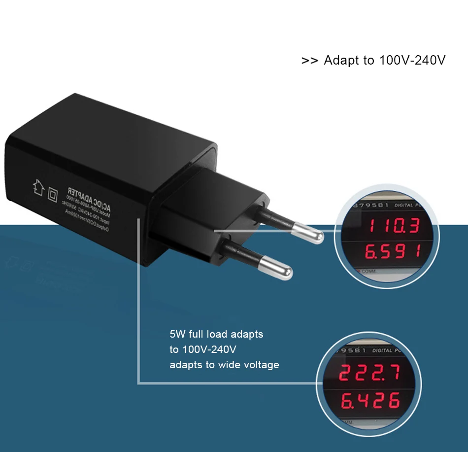 !ACCEZZ EU Plug Adapter Travel Wall Fast Charge For iPhone X 8 Samsung S9 S8 Universal Quick Charging Mobile Phone USB Charger  (3)