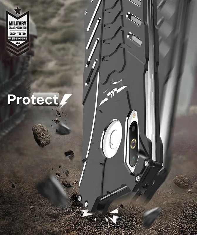 R JUST сверхмощная защита Doom Armor для Huawei P9 P10 plus Honor8 9 V10 20 Mate7 8 10 Nova2 3 4 note10 play magic2