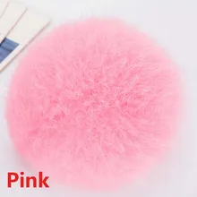 8 см пушистый помпон меховой шар брелок автомобильный брелок меховой шар брелок Мех DIY сумка Подвески с пушистым кроликом понпон гортензия