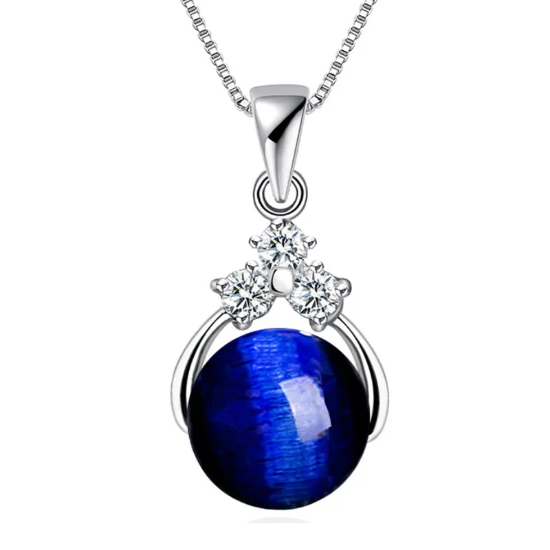 

Necklace Crystal Gemstone s925 Silver Fine Jewelry Choker Necklace Gift for Lady Collares bijoux femme