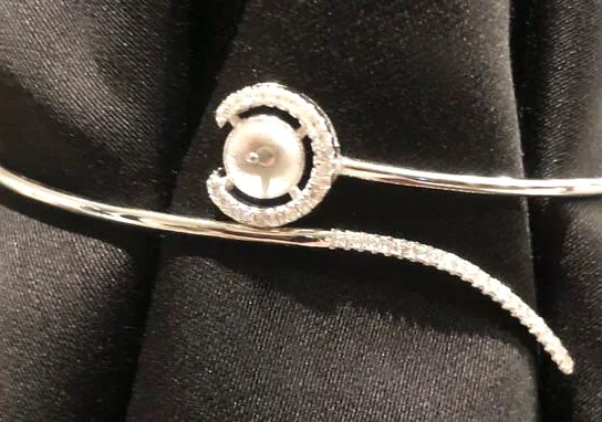 925 Silver Bead Bangle Finding