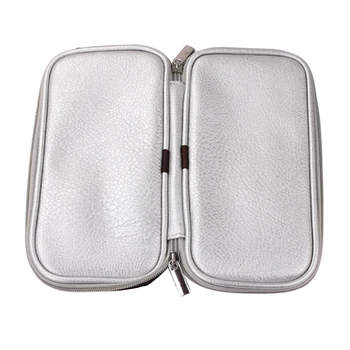 

Professional Makeup Brushes Bag Holder Beauty Pink PU Leather Cosmetic Brushes Traval Storage Case