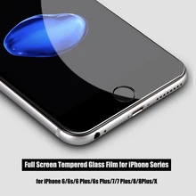 3D полный Экран протектор Закаленное Стекло для iPhone 7 6 6S плюс анти синий свет мягкий edge Full Cover Стекло пленка для iPhone 8 x