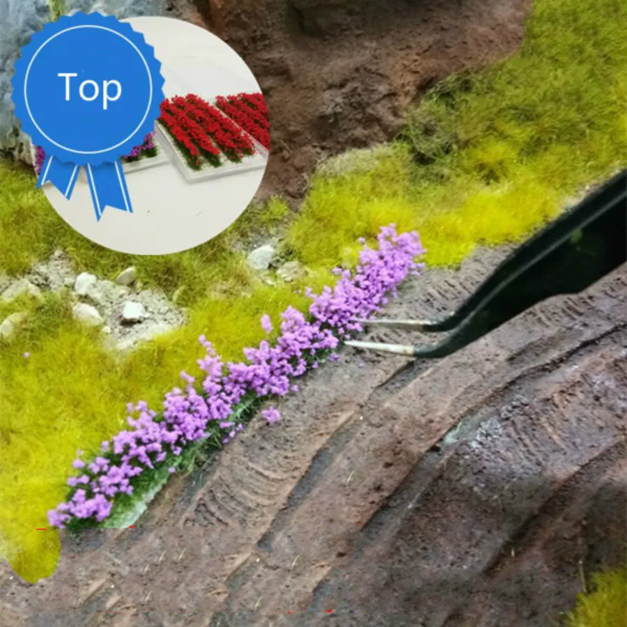 

8pcs/lot 2018 new flower raft vegetation scene platform material simulation grass petal model diy manual scene production