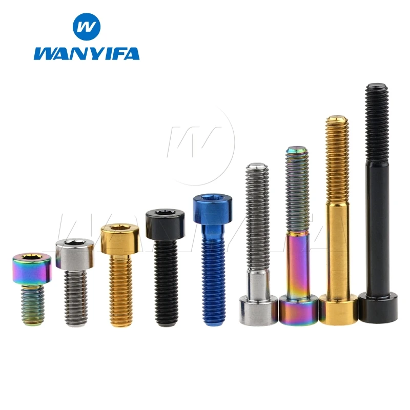 Flash Deal Wanyifa Titanium Bolt Screw M8x15 20 25 30 35 40 45 50 60 70mm Stigma for Bicycle Frame 1