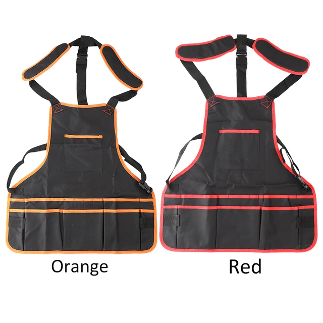 Multifunctional Portable Adjustable Canvas Work Apron with Multiple Pockets and Buckles for Tools Storage Tool Container