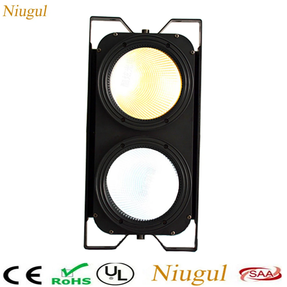 2 глаза 2x100 Вт теплый белый + холодный LED освещение для аудитории DMX 200 COB Par свет Blinder