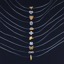 ZUUZ невидимая цепочка, ожерелье из нержавеющей стали, ювелирные аксессуары, золото, серебро, модный кулон для женщин, длинные драгоценности, лучшие друзья