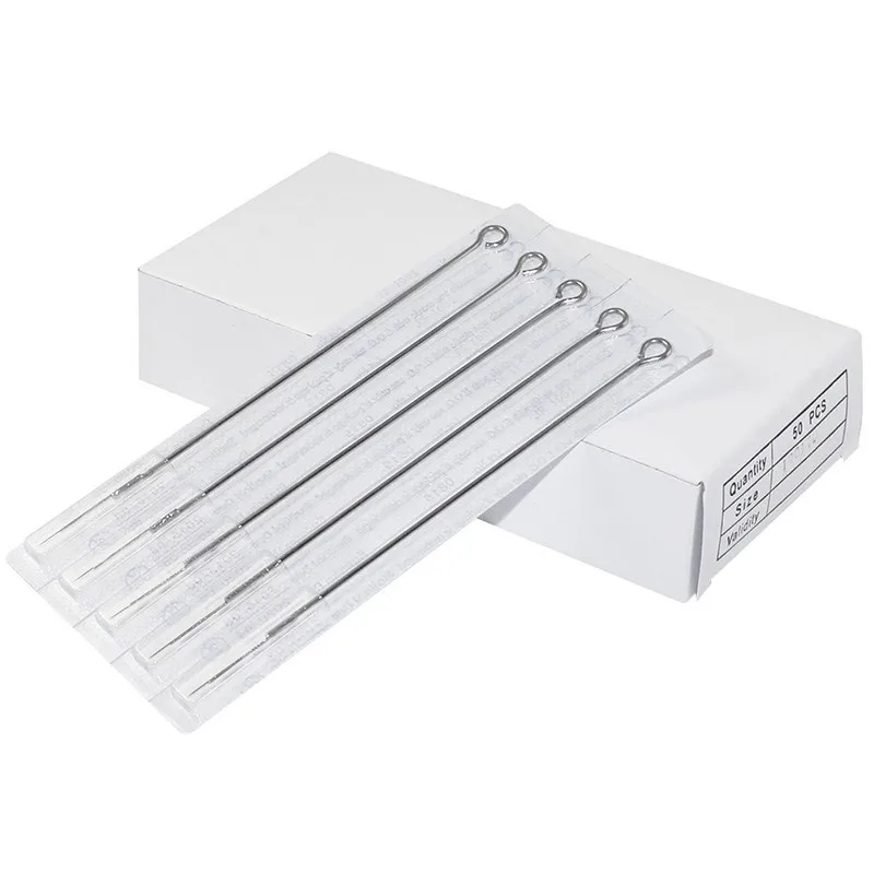 

New 50pcs Eyebrow Tattoo Needles Pen 7RL Sterilze Tattoo Curved Blade Tattoo Supply Needles for Microblading Tattoo Accessories