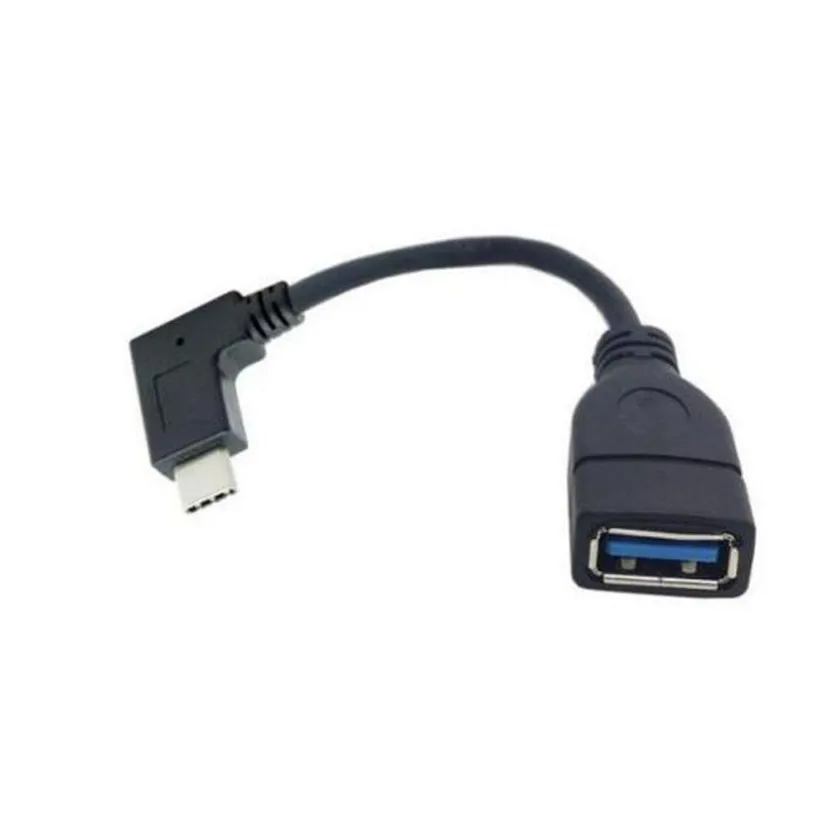 Прямоугольный кабель для передачи данных с разъемом USB 3 1 Type C 90 градусов OTG Папа
