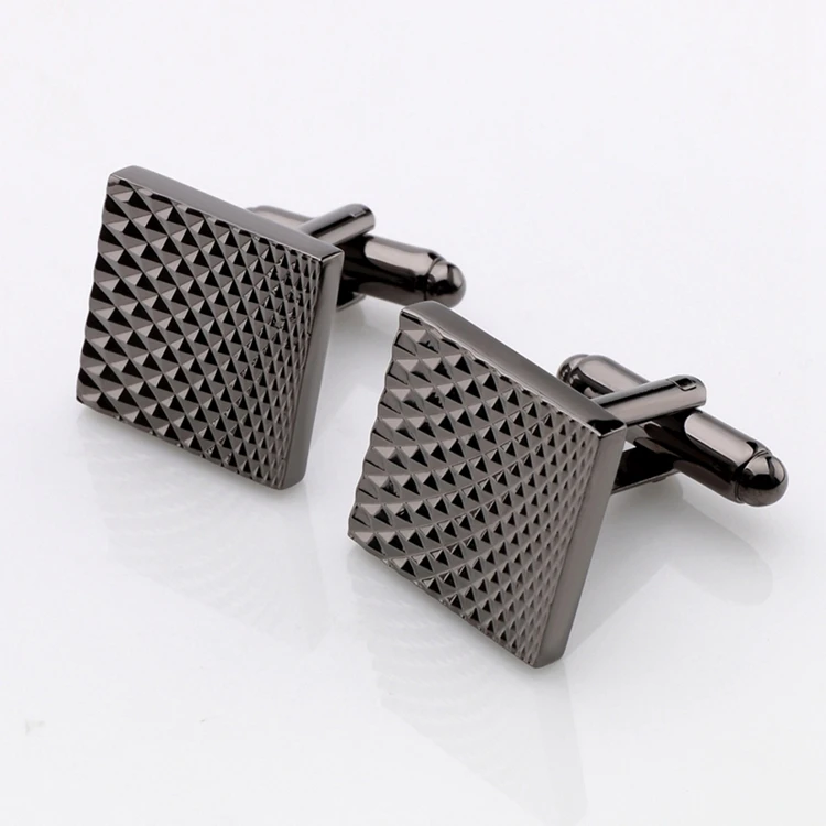 Square Black Cufflinks Detail (5)