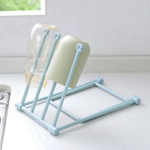 

Creative Portable Folding Towel Drying Rack Dish Cloths Rack Shelf Sponge Holder Home Kitchen Clip Rag Storage Stand Rack X