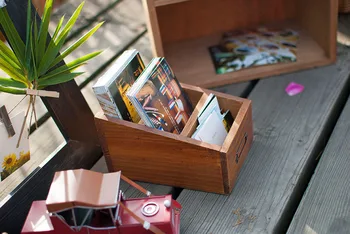 

1PC Wood Storage Boxes Household Decoration Natural Wooden Desktop File Stprage Organizer Handmade Storage Box JL 0934
