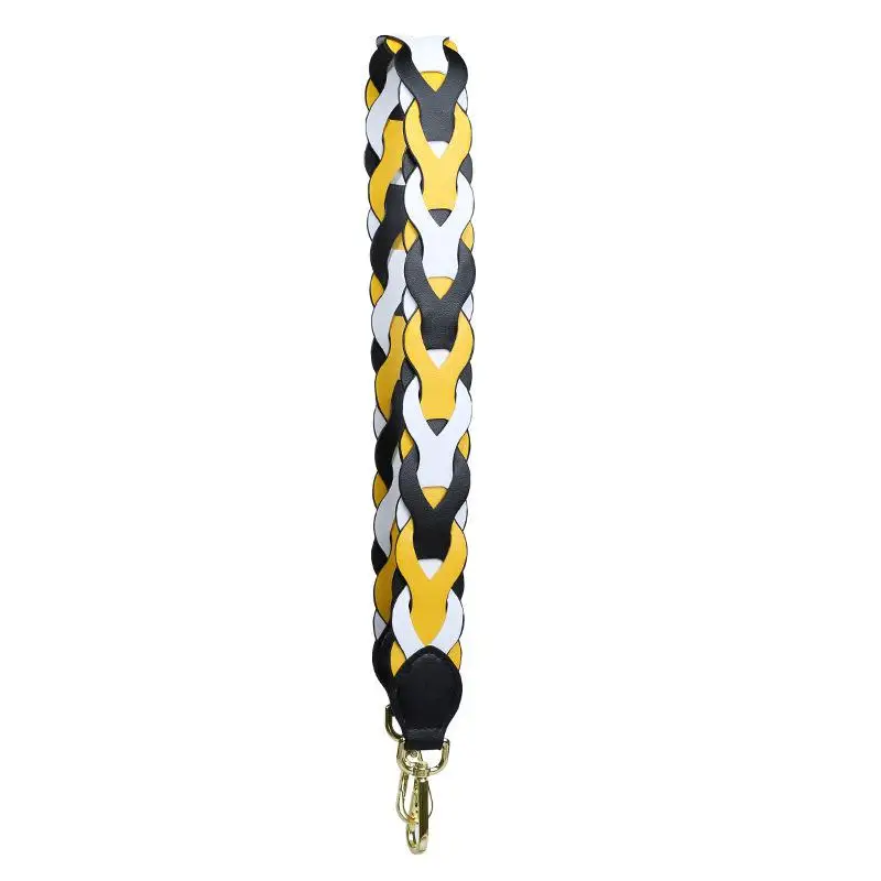 

Color Woven Wide Shoulder Straps Fashion Trend Wild Hit Color Women Bag Accessories Leather Strap Handles Long Belt For Bag