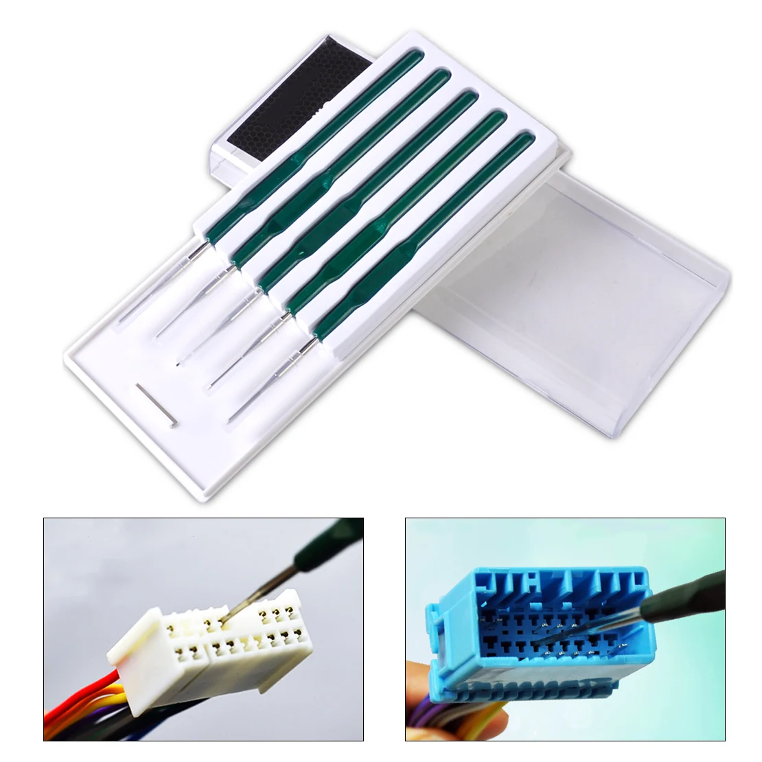 imágenes para Alta Calidad 5 unids Clavija de Enchufe Terminal del Cable de Alambre Del Coche Remoción Herramienta de Desmontaje Kit de Mantenimiento Para Los Coches SUV-Road Pickup imágenes para Alta Calidad 5 unids Clavija de Enchufe Terminal del Cable de Alambre Del Coche Remoción Herramienta de Desmontaje Kit de Mantenimiento Para Los Coches SUV-Road Pickup