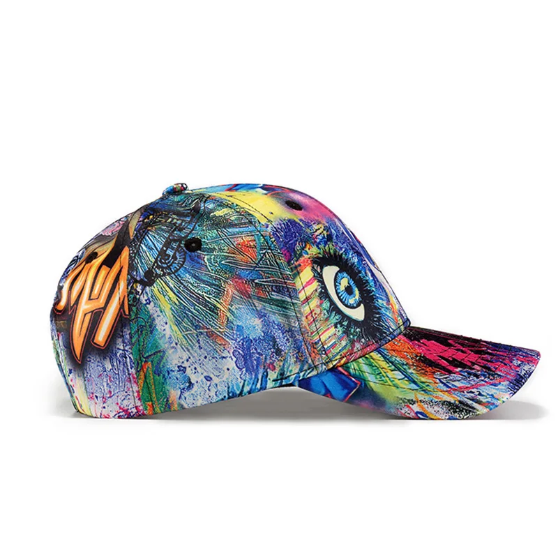 Man Baseball Cap Graffiti Embroidery Hip Hop Unisex Snapback Teenage Outdoor Dance Hat Adjustable Sport Caps Casquette (1)