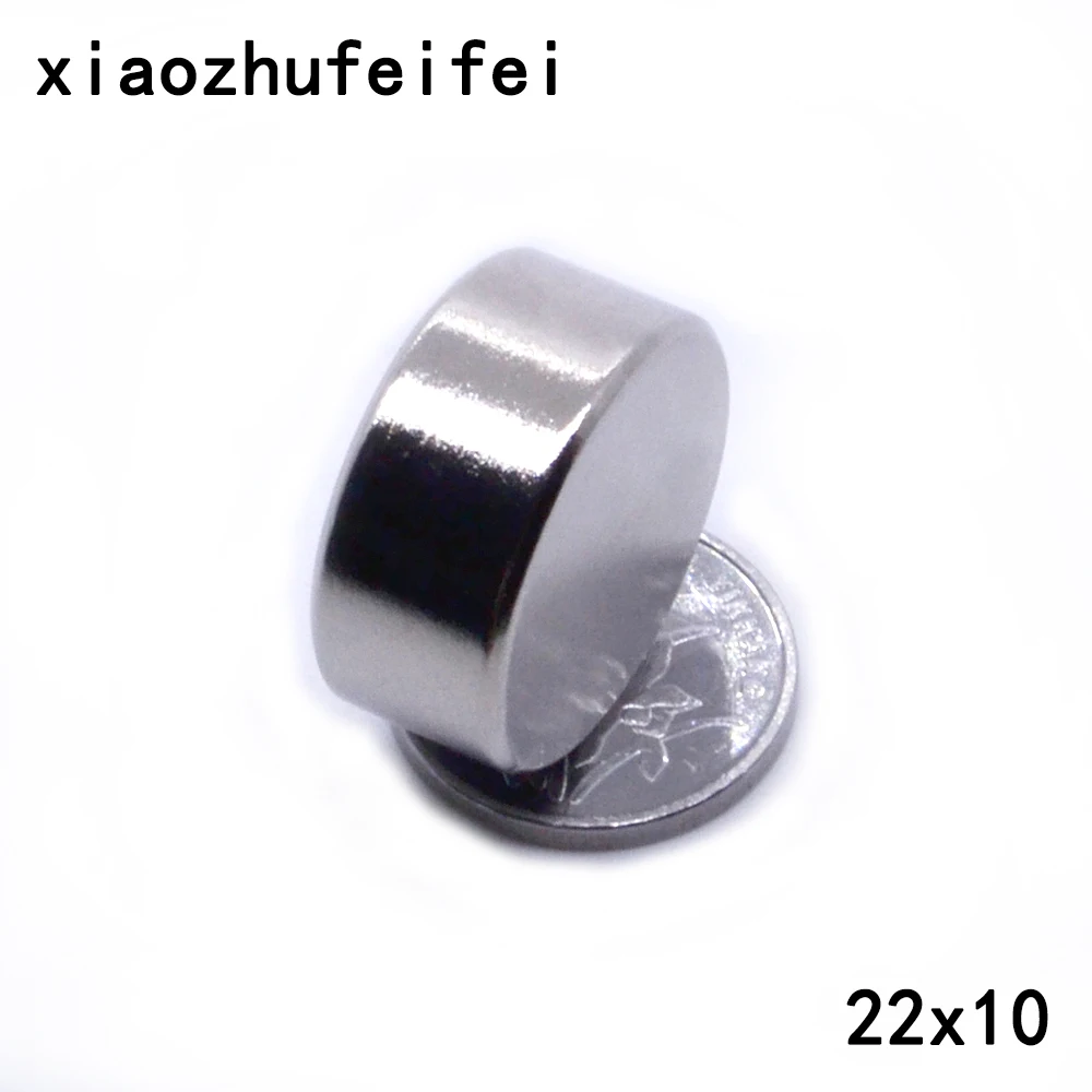1 шт. круглый цилиндр магнит в форме диска 0,8" x 0,39" Редкоземельные неодимовые 22*10 мм 22 мм x 10 мм