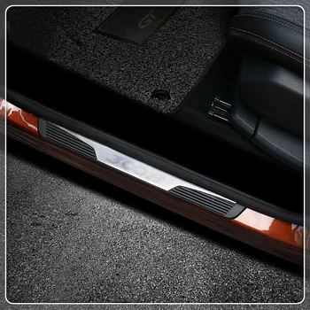 

For Peugeot 3008 GT 2016 2017 2018 2019 Car Door Sill Scuff Plate Threshold Plate Cover Trim 4pcs Auto Accessories Car Styling