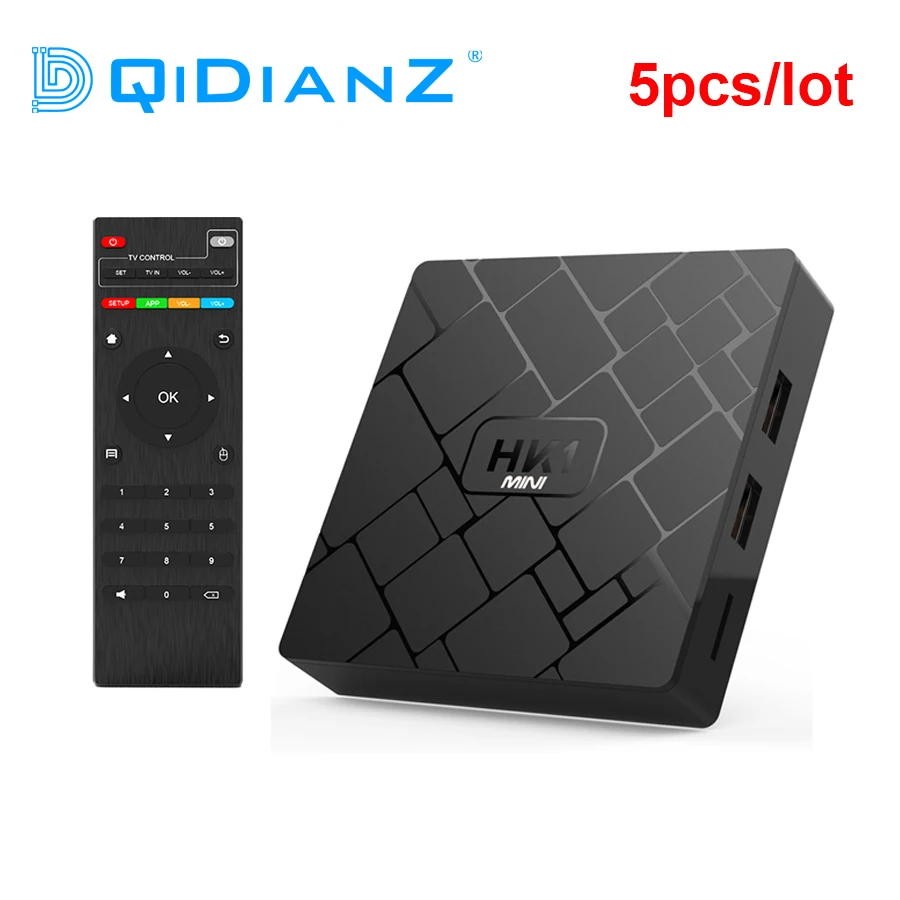 

5pcs Android 9.0 HK1 Mini Smart TV Box Mini Network Player Andriod 8.1 RK3229 Quad Core 4K 3D H.265 WiFi Media Player HK1mini