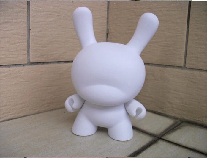 Оптовая продажа 4 шт./компл. 8 дюймов Kidrobot Dunny DIY Краска фигурку белый цвет с Opp