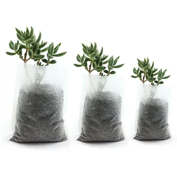 

400pcs/set Mixed Degradable Plant Non-woven Nursery Pot Plant Grow Bags Fabric Seedling Pots Eco-Friendly Aeration Planting Bags