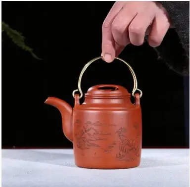 

Yixing 350CC pure handmade teapot ore deigyu famous high-quality sheep pot teapot tea cup (bouns 5 cups) Free shipping