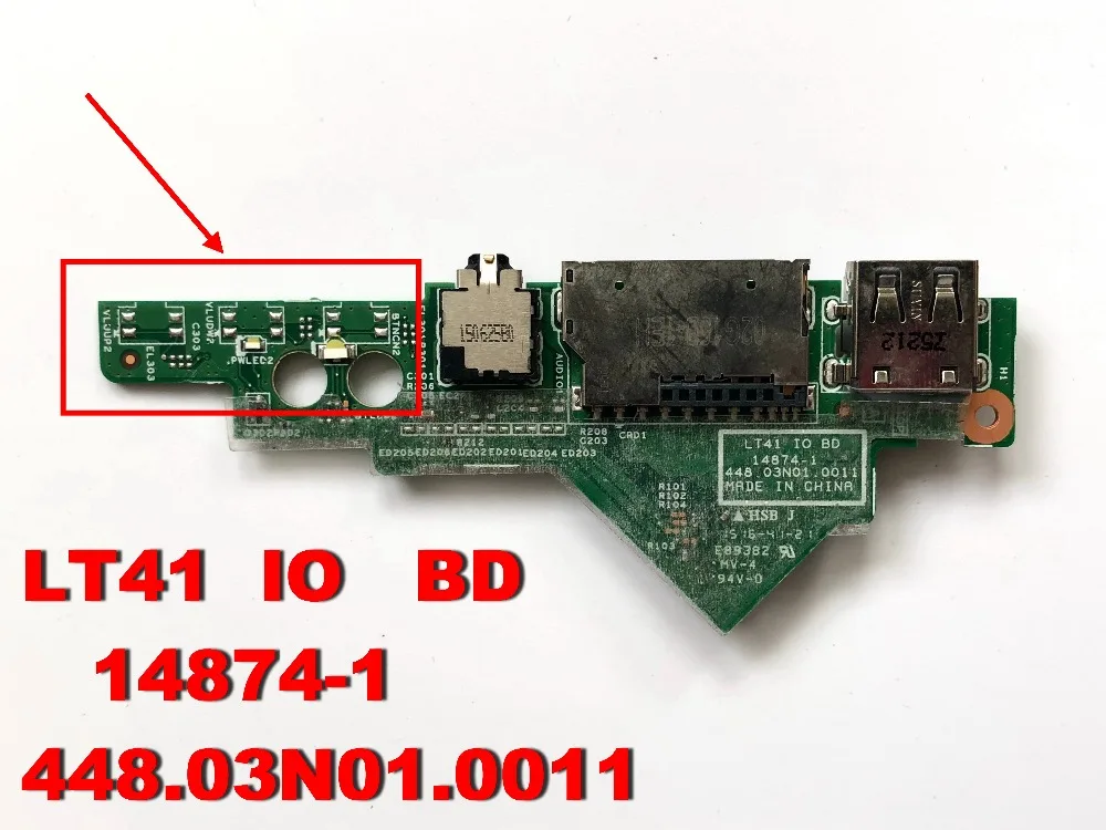 

original for Lenovo S41 S41-70 USB AUDIO switch power botton board LT41 IO BD 448.03N01.0011 14847-1 USB test good free shipping