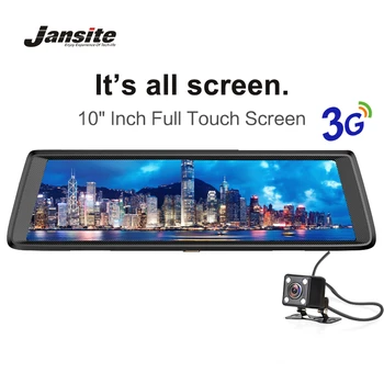 Jansite Car Dvrs 10 Touch Screen Android 5.0 3G + Car Camera GPS Navigators FHD 1080P Video Recorder Mirror Dvr WIFI Dash Cam