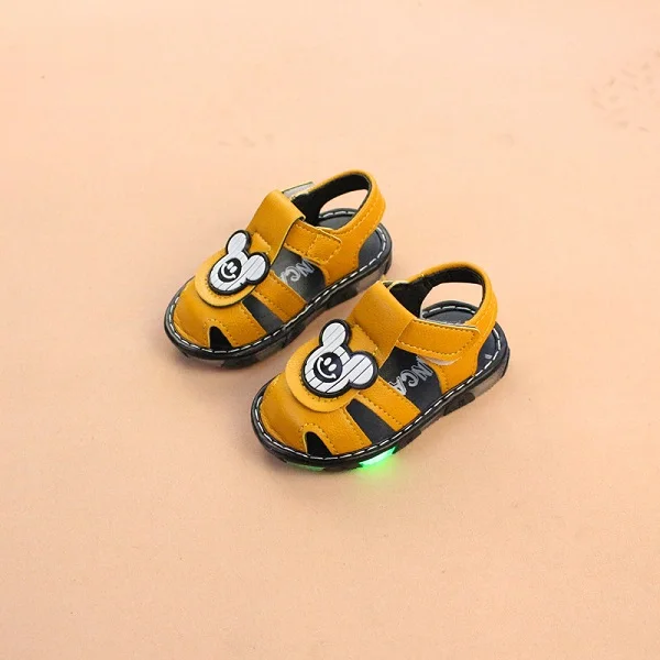 Modis/новая обувь со светодиодной подсветкой детская обувь с мягкой подошвой для мальчиков и девочек сандалии Tenis Infantil детские сандальи Zapatillas Mujer - Цвет: Синий