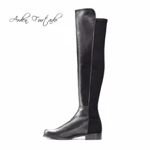 Arden Furtado/ г.; Зимние Модные бордовые сапожки на плоской платформе для женщин; ботфорты; эластичные сапоги; женские плюшевые сапоги; Новинка