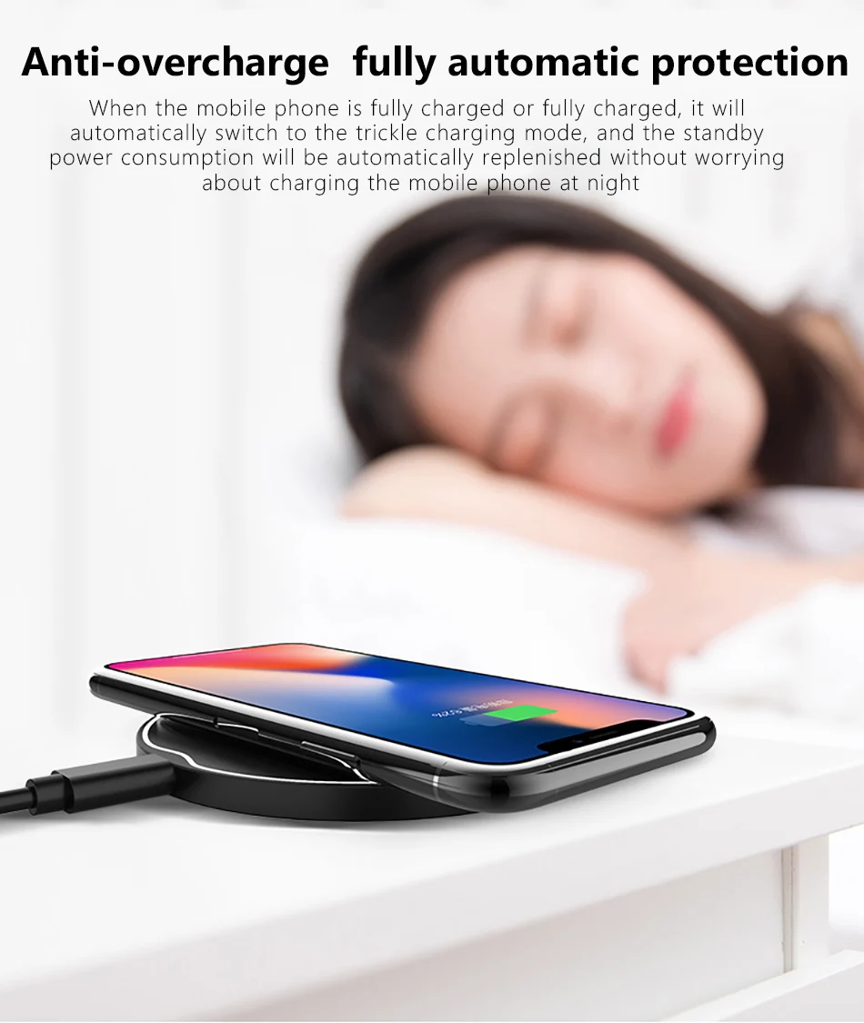 !ACCEZZ 10W Fast Qi Wireless Charger For iPhone X 8 Plus For Samsung Galaxy S9 S8 Plus S7 S6 Edge Wireless Charging 5W For Nokia (6)