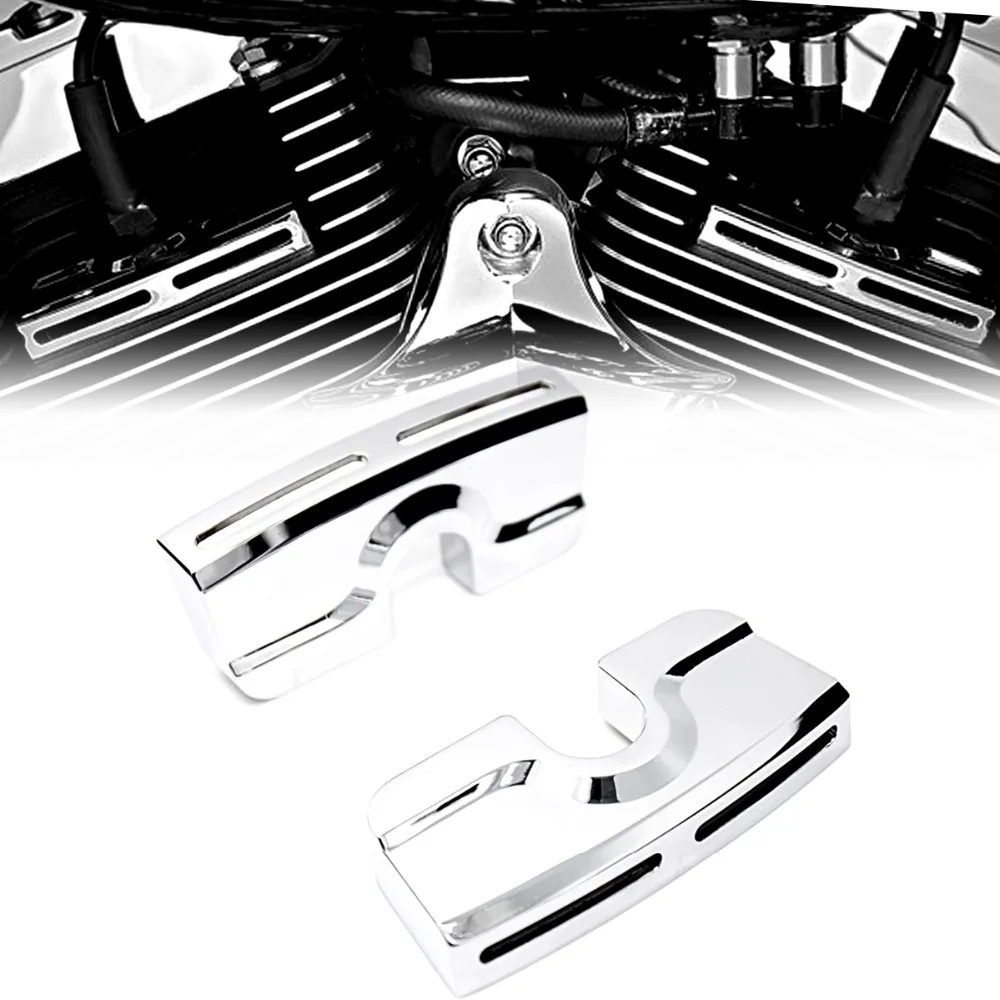 Левая и правая хром Свеча зажигания головка болтов крышки для Harley Dyna Softail Touring Twin