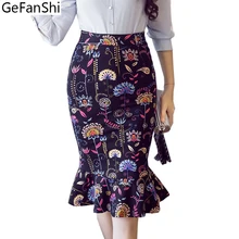 Женские юбки замшевая юбка с принтом Женская осенне-зимняя облегающая винтажная замшевая облегающая Сексуальная эластичная юбка большого размера