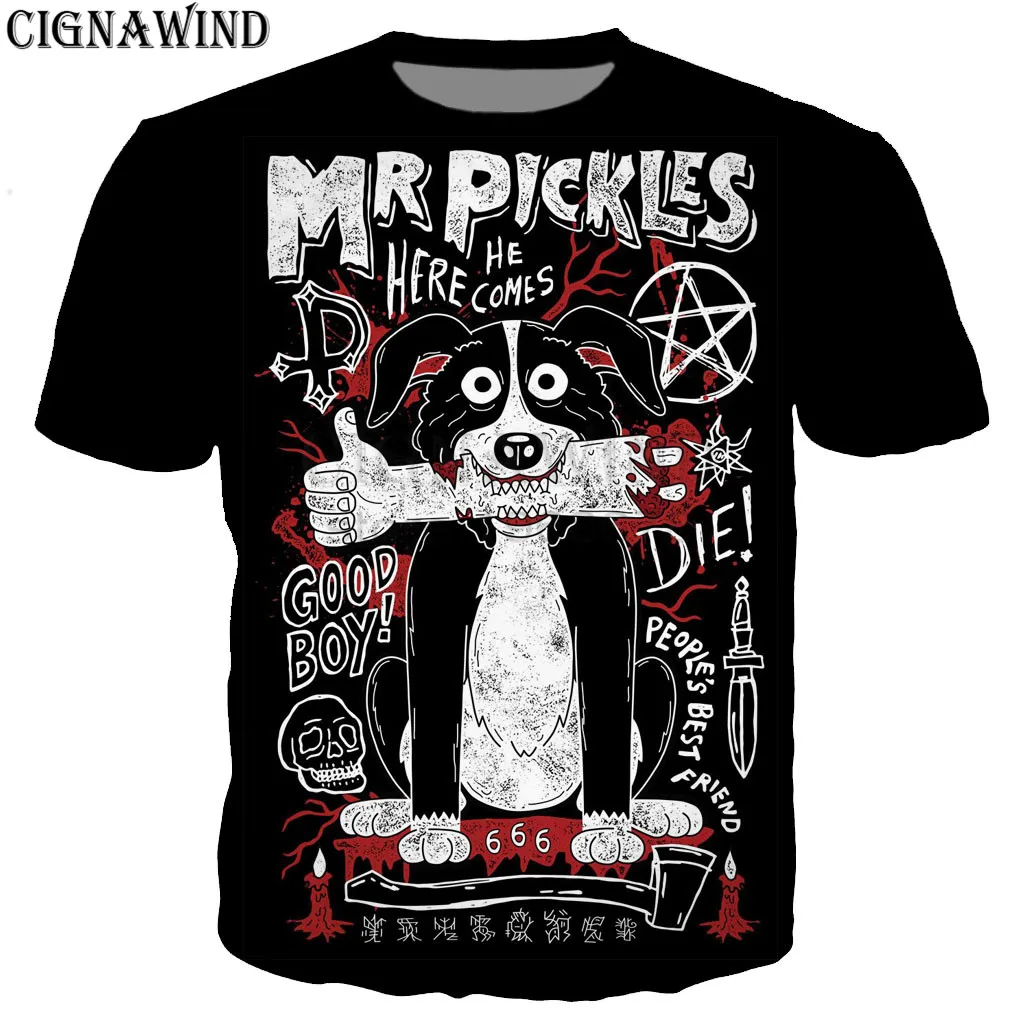 

Fashion funny t shirts men/women Cartoon movie Mr Pickles 3D printed t-shirt casual Harajuku style tshirt streetwear tops